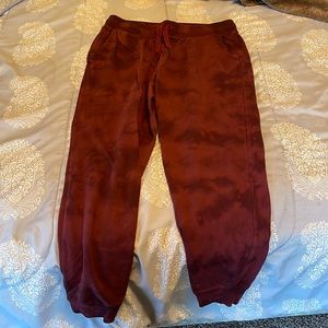 Maroon tie dye joggers